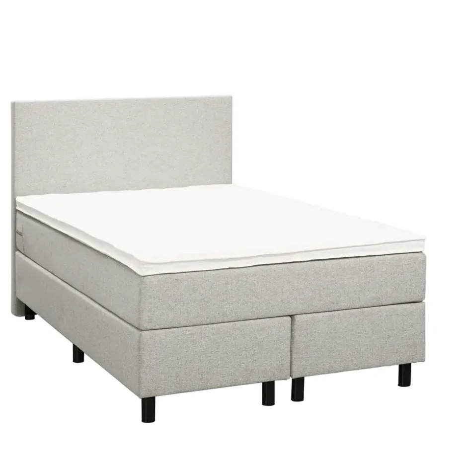Boxspring Liv egaal - ecru - 120x200 cm - ronde poot