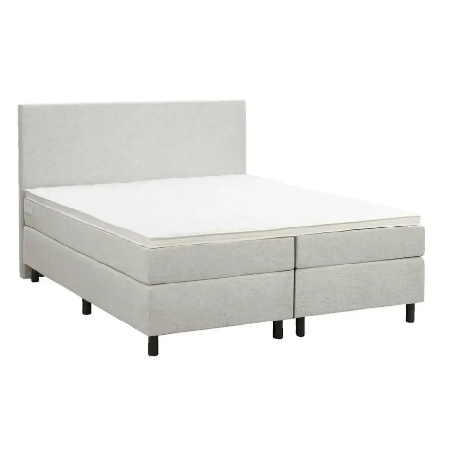 Boxspring Liv egaal - ecru - 180x200 cm - ronde poot