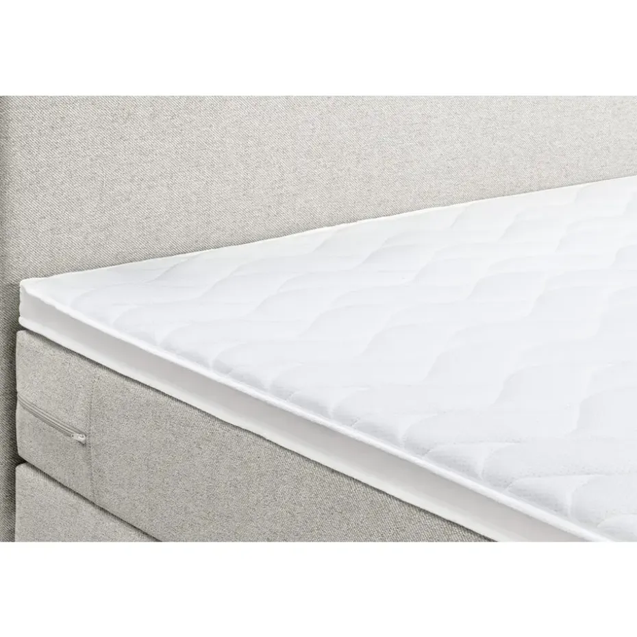 Boxspring Liv egaal - ecru - 180x200 cm - ronde poot