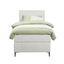 Boxspring Liv egaal - ecru - 90x200 cm - slanke poot
