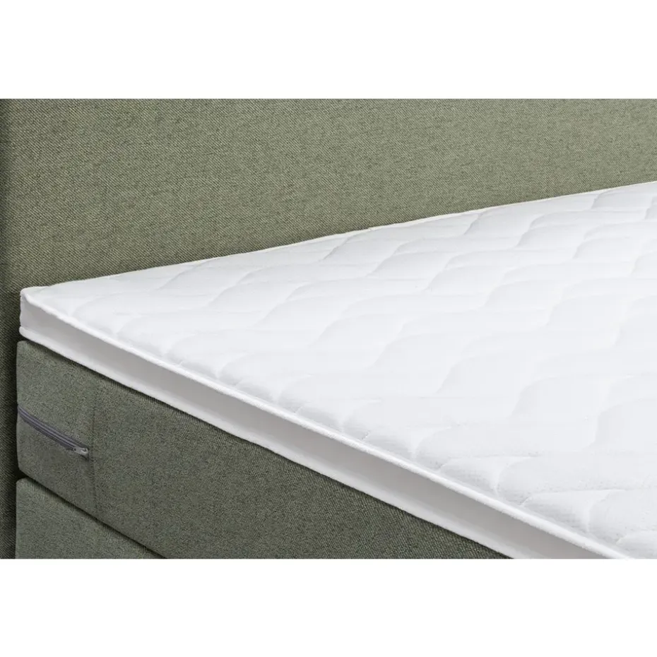 Boxspring Liv egaal - groen - 90x200 cm - slanke poot