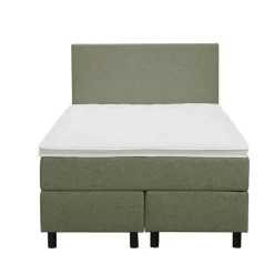 Boxspring Liv egaal - groen - 120x200 cm - ronde poot