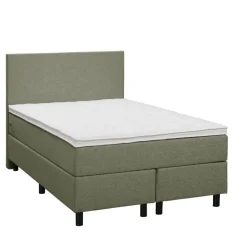 Boxspring Liv egaal - groen - 120x200 cm - ronde poot