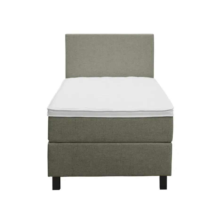 Boxspring Liv egaal - groen - 90x200 cm - vierkante poot