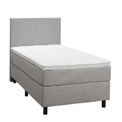 Boxspring Liv egaal - lichtgrijs - 90x200 cm - ronde poot