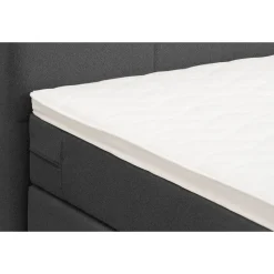 Boxspring Liv geblokt - antraciet - 120x200 cm - vierkante poot