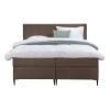 Boxspring Liv geblokt - bruin - 180x200 cm - slanke poot