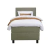 Boxspring Liv geblokt - groen - 90x200 cm - vierkante poot
