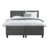 Boxspring Liv geblokt - grijs - 180x200 cm - vierkante poot