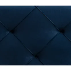 Boxspring Liv geruit - blauw - 180x200 cm - ronde poot