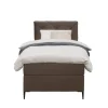 Boxspring Liv geruit - bruin - 90x200 cm - slanke poot