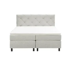 Boxspring Liv geruit - ecru - 160x200 cm - ronde poot