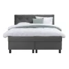 Boxspring Liv geruit - grijs - 140x200 cm - vierkante poot