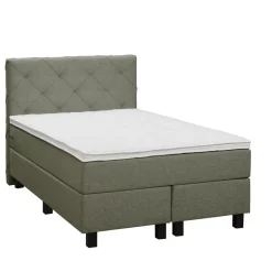 Boxspring Liv geruit - groen - 120x200 cm - vierkante poot
