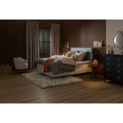Boxspring met opbergruimte Liv egaal - lichtgrijs - 120x200 cm