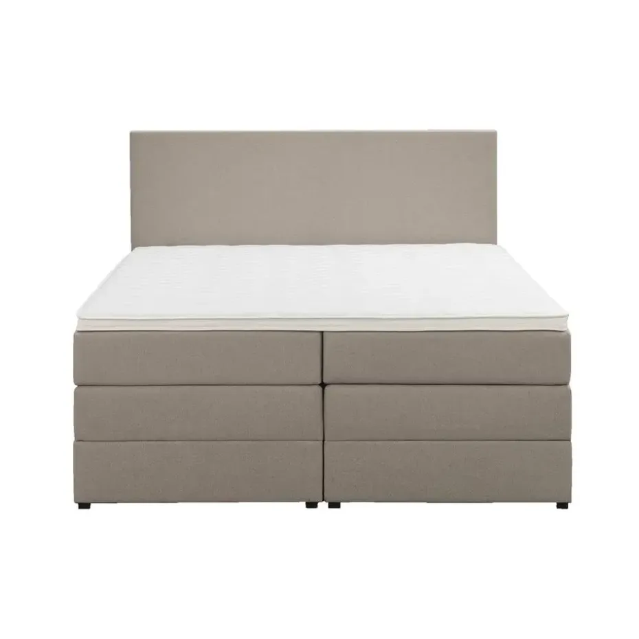 Boxspring met opbergruimte Liv egaal - beige - 140x200 cm