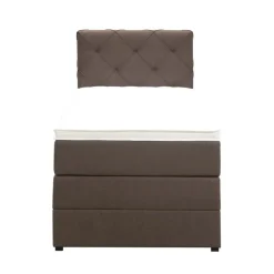 Boxspring met opbergruimte Liv geruit - donkerbruin - 90x200 cm