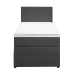 Boxspring met opbergruimte Liv egaal - antraciet - 90x200 cm