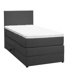 Boxspring met opbergruimte Liv egaal - antraciet - 90x200 cm