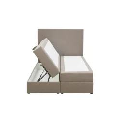Boxspring met opbergruimte Liv egaal - beige - 120x200 cm