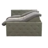 Boxspring met opbergruimte en voetbord Liv geruit - groen - 180x200cm