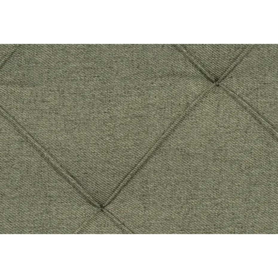 Boxspring met opbergruimte en voetbord Liv geruit - groen - 180x200cm