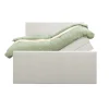 Boxspring met opbergruimte en voetbord Liv egaal - ecru - 180x200cm