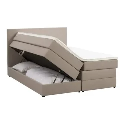 Boxspring met opbergruimte Liv egaal - beige - 180x200 cm