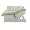 Boxspring met opbergruimte Liv egaal - ecru - 180x200 cm