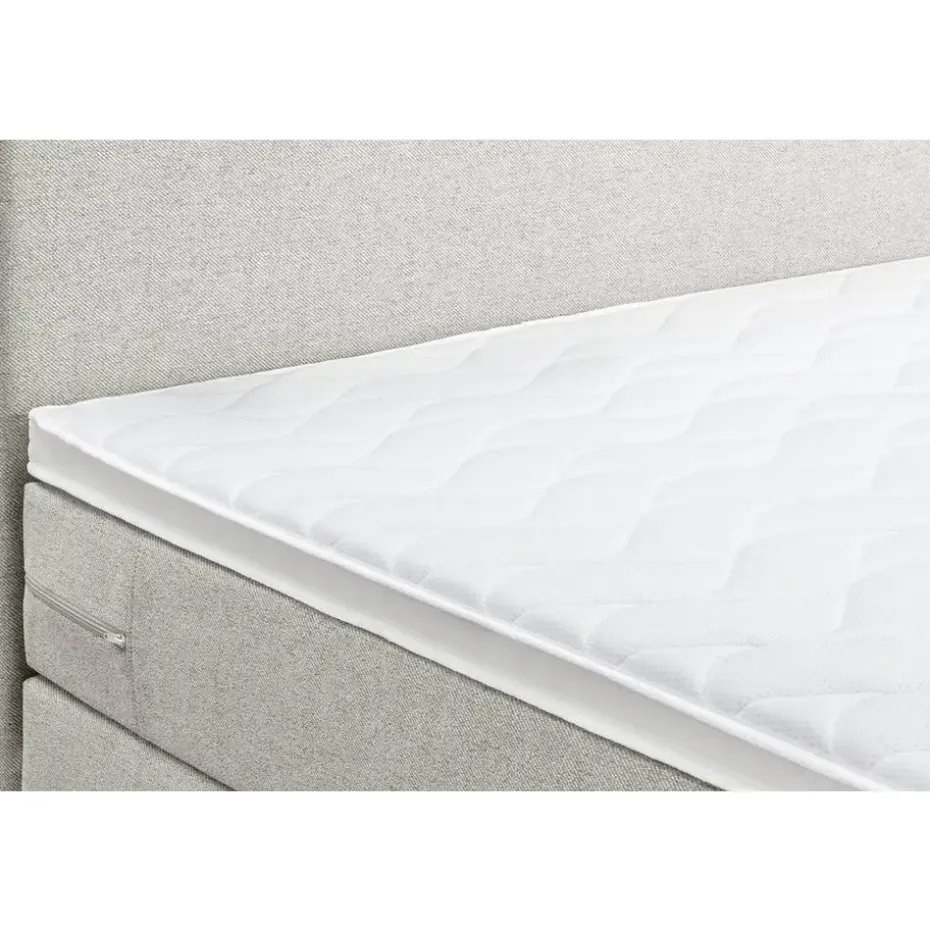 Boxspring met opbergruimte Liv egaal - ecru - 180x200 cm