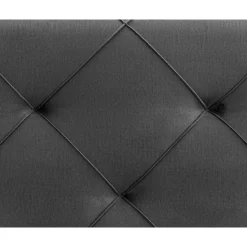 Boxspring met opbergruimte en voetbord Liv geruit - grijs - 120x200cm