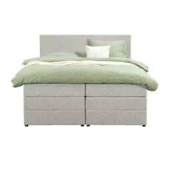 Boxspring met opbergruimte Liv egaal - ecru - 140x200 cm