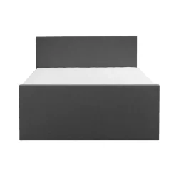 Boxspring met opbergruimte en voetbord Liv egaal - antraciet - 180x200cm