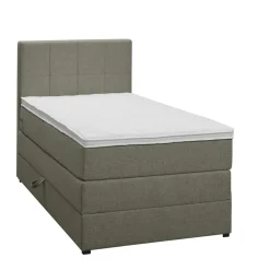 Boxspring met opbergruimte Liv geblokt - groen - 90x200 cm