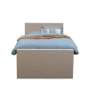 Boxspring met opbergruimte en voetbord Liv egaal - beige - 120x200cm