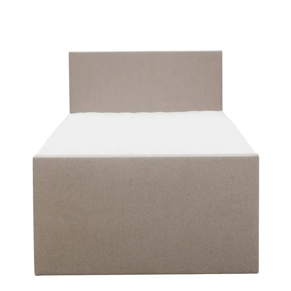 Boxspring met opbergruimte en voetbord Liv egaal - beige - 120x200cm