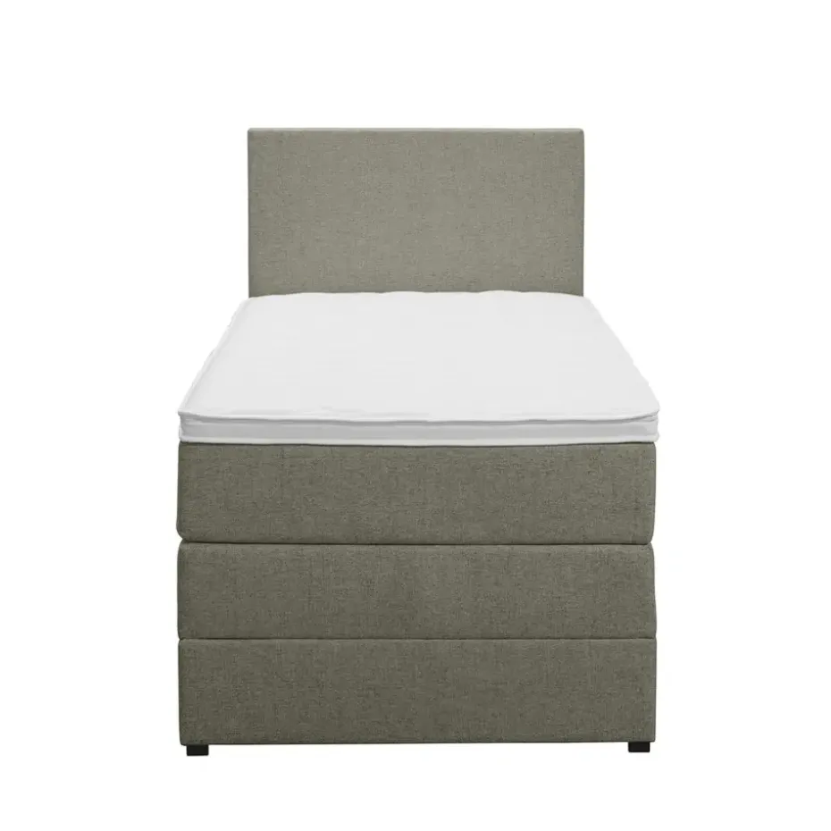Boxspring met opbergruimte Liv egaal - groen - 90x200 cm