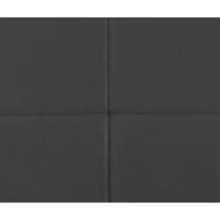 Boxspring met voetbord Liv geblokt - grijs - 90x200 cm - ronde poot
