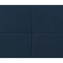 Boxspring met voetbord Liv geblokt - blauw - 120x200 cm - ronde poot