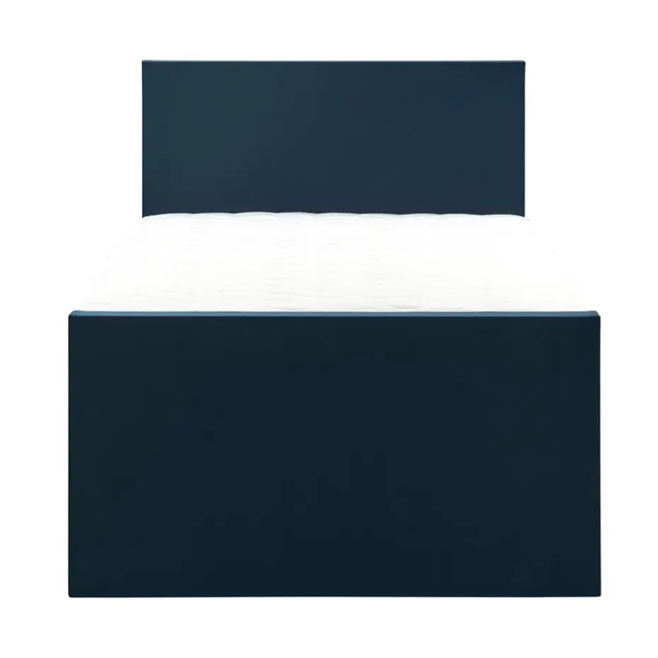 Boxspring met voetbord Liv egaal - blauw - 120x200 cm - slanke poot