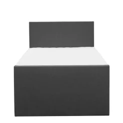 Boxspring met voetbord Liv egaal - antraciet - 120x200 cm - ronde poot