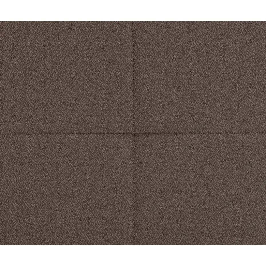 Boxspring met voetbord Liv geblokt - donkerbruin - 140x200 cm - ronde poot