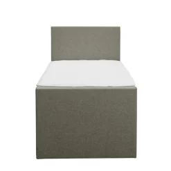 Boxspring met voetbord Liv egaal - groen - 90x200 cm - ronde poot