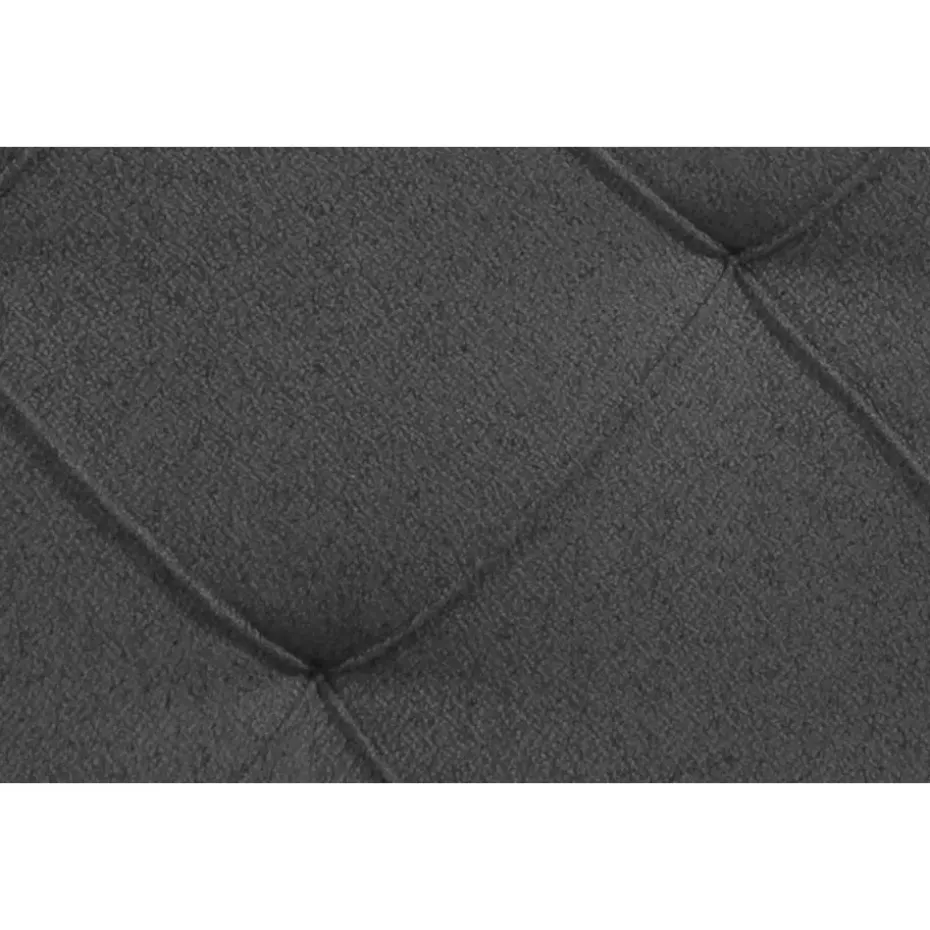 Boxspring met voetbord Liv geruit - antraciet - 180x200 cm - vierkante poot