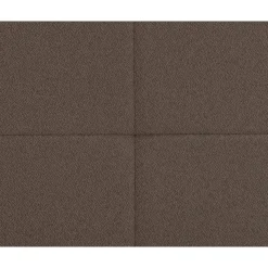 Boxspring met voetbord Liv geblokt - donkerbruin - 90x200 cm - ronde poot