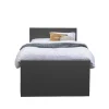 Boxspring met voetbord Liv egaal - antraciet - 120x200 cm - slanke poot