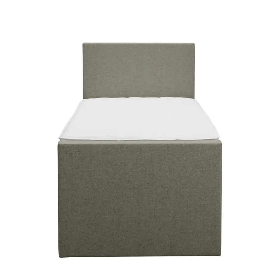 Boxspring met voetbord Liv egaal - groen - 90x200 cm - vierkante poot