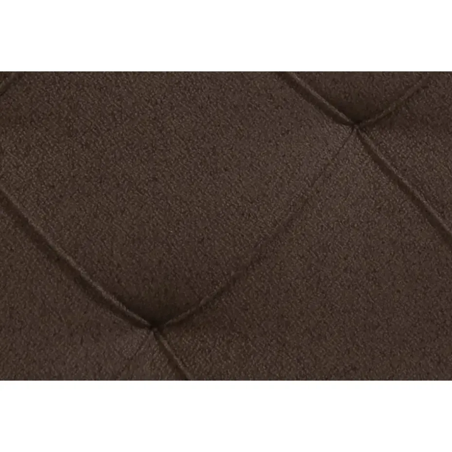 Boxspring met voetbord Liv geruit - donkerbruin - 180x200 cm - ronde poot