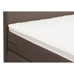 Boxspring met voetbord Liv egaal - donkerbruin - 120x200 cm - slanke poot