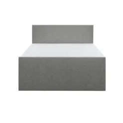 Boxspring met voetbord Liv egaal - lichtgrijs - 160x200 cm - vierkante poot